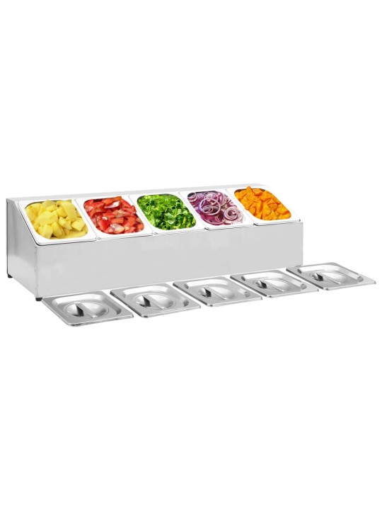 Nástavba na gastronádoby pro 5 GN 1/6 nádoby nerezová ocel
