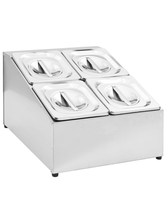 Nástavba na gastronádoby pro 4 GN 1/6 nádoby nerezová ocel
