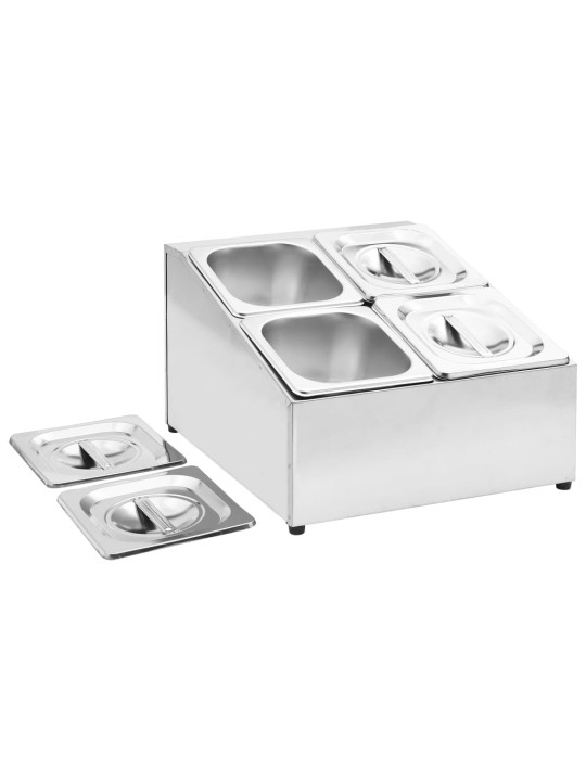 Nástavba na gastronádoby pro 4 GN 1/6 nádoby nerezová ocel