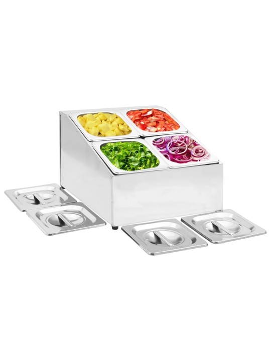 Nástavba na gastronádoby pro 4 GN 1/6 nádoby nerezová ocel