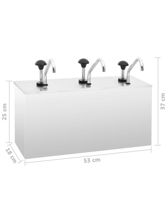 Dávkovač omáček nerezová ocel 3 x 3,5 l