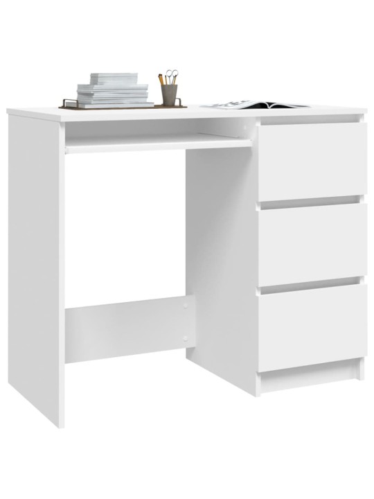 Psací stůl bílý 90 x 45 x 76 cm kompozitní dřevo