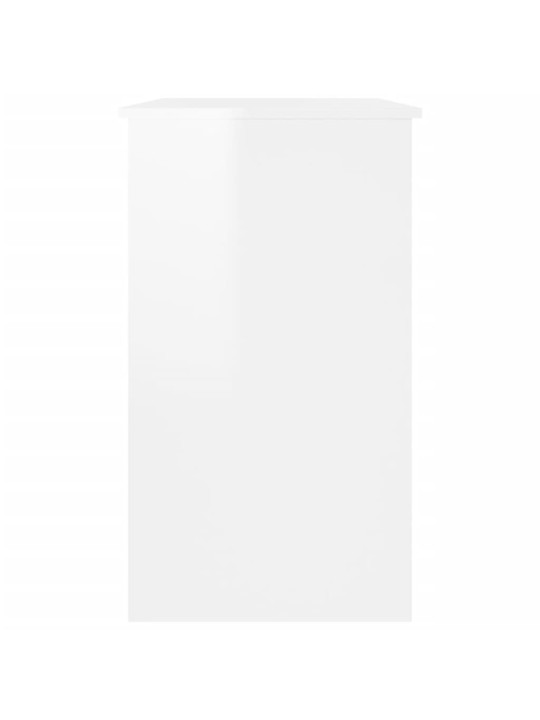 Psací stůl bílý s vysokým leskem 90x45x76 cm kompozitní dřevo