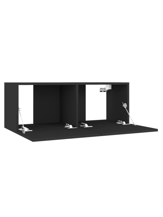 TV stolek černý 80x30x30 cm kompozitní dřevo