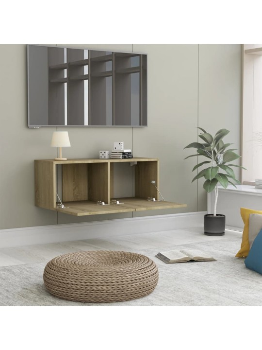 TV stolek dub sonoma 80x30x30 cm kompozitní dřevo