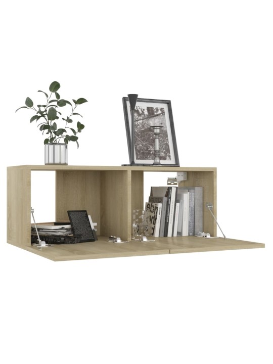 TV stolek dub sonoma 80x30x30 cm kompozitní dřevo