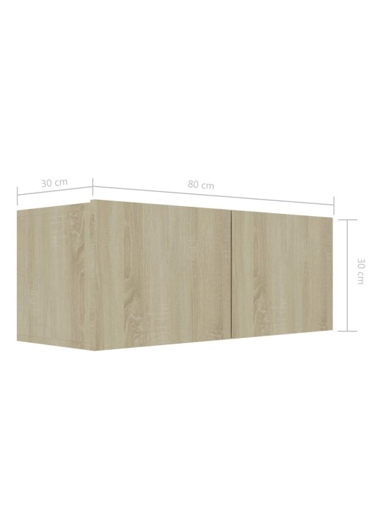 TV stolek dub sonoma 80x30x30 cm kompozitní dřevo
