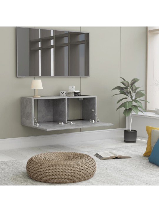TV stolek betonově šedý 80x30x30 cm kompozitní dřevo