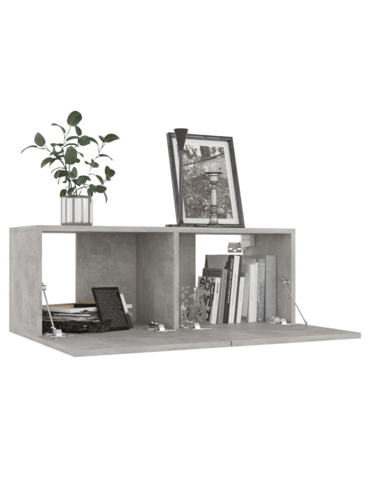 TV stolek betonově šedý 80x30x30 cm kompozitní dřevo