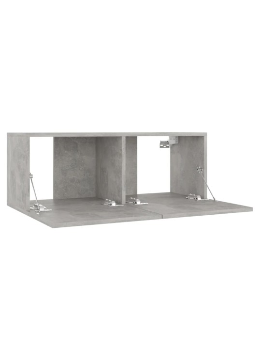TV stolek betonově šedý 80x30x30 cm kompozitní dřevo