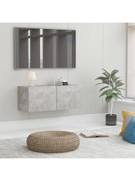 TV stolek betonově šedý 80x30x30 cm kompozitní dřevo