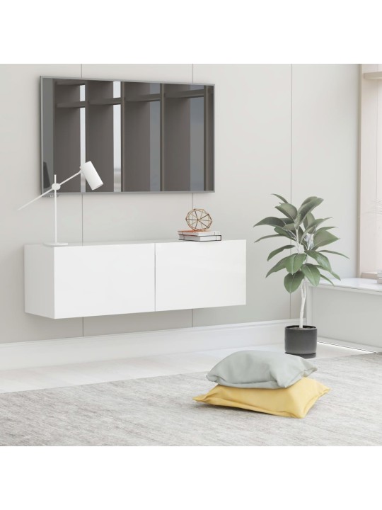 TV stolek bílý 100x30x30 cm kompozitní dřevo