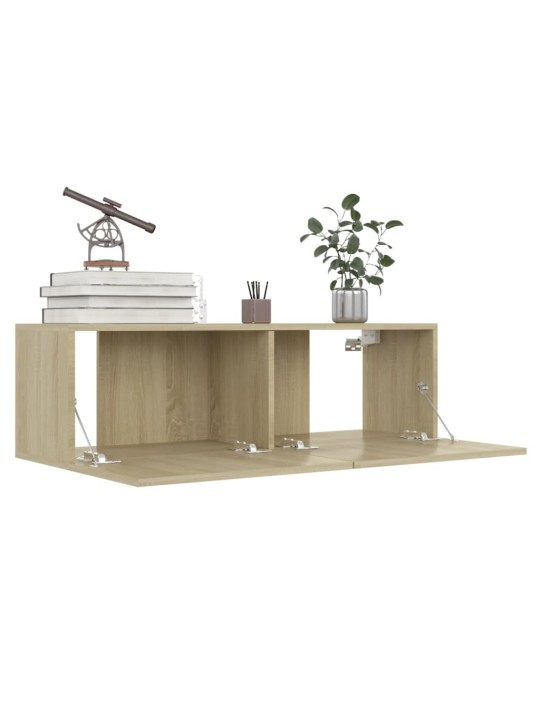 TV stolek dub sonoma 100x30x30 cm kompozitní dřevo