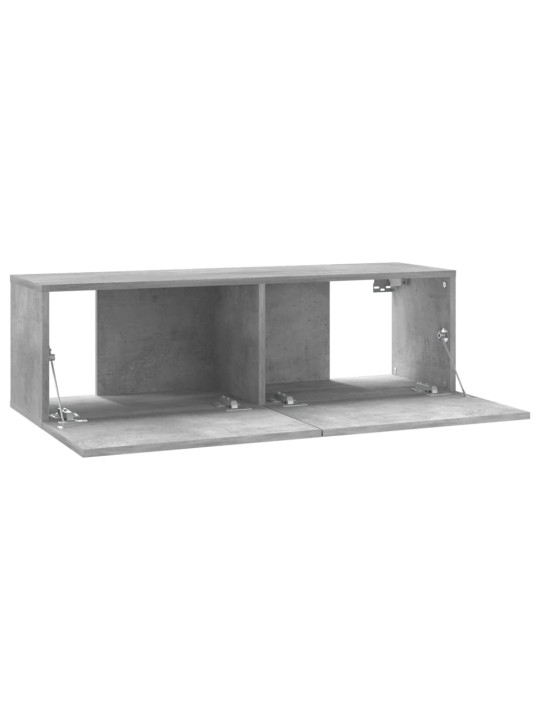 TV stolek betonově šedý 100x30x30 cm kompozitní dřevo