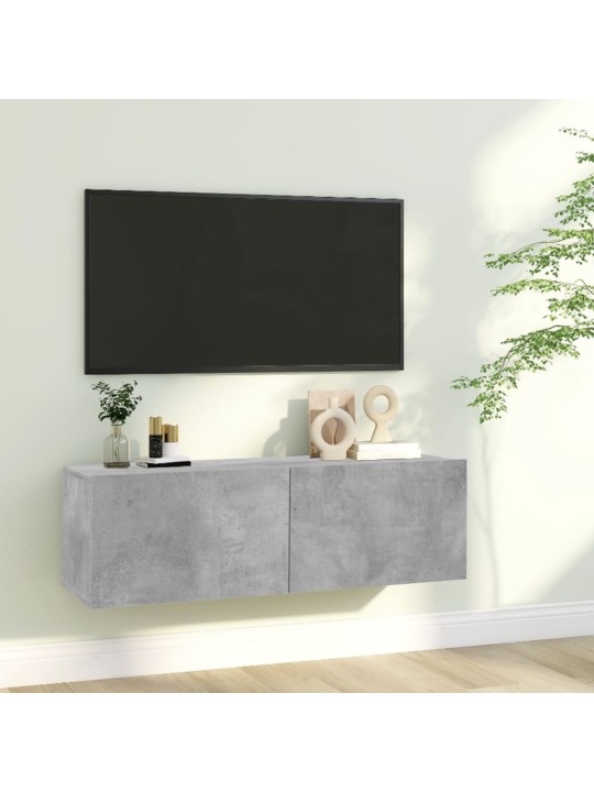 TV stolek betonově šedý 100x30x30 cm kompozitní dřevo