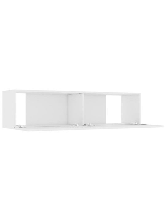 TV stolek bílý 120x30x30 cm kompozitní dřevo