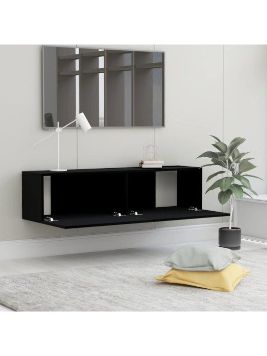 TV stolek černý 120x30x30 cm kompozitní dřevo