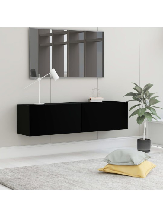 TV stolek černý 120x30x30 cm kompozitní dřevo