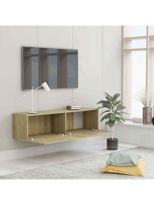 TV stolek dub sonoma 120x30x30 cm kompozitní dřevo