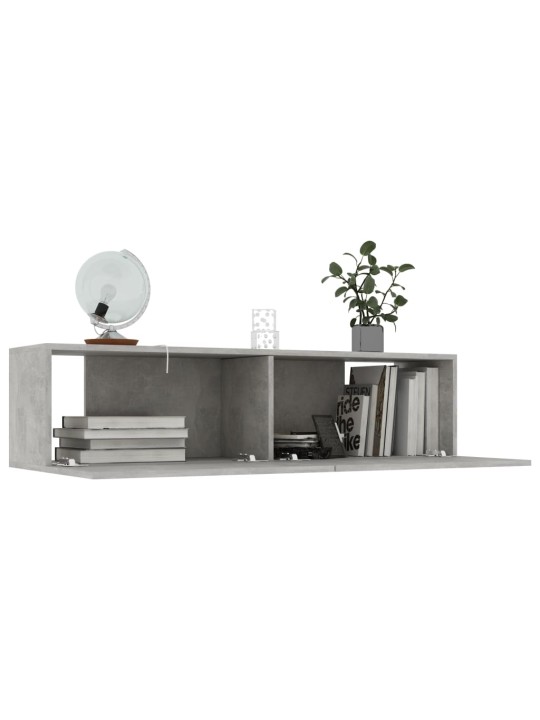 TV stolek betonově šedý 120x30x30 cm kompozitní dřevo