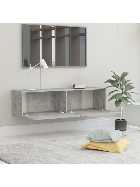 TV stolek betonově šedý 120x30x30 cm kompozitní dřevo