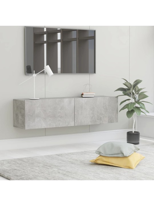 TV stolek betonově šedý 120x30x30 cm kompozitní dřevo
