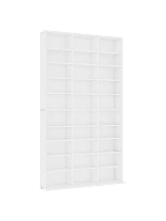 CD skříňka bílá 102 x 16 x 177,5 cm kompozitní dřevo