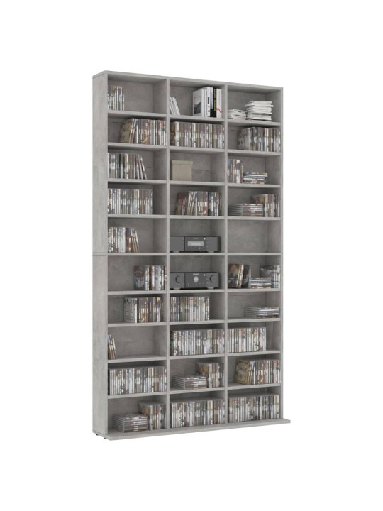CD skříňka betonově šedá 102 x 16 x 177,5 cm kompozitní dřevo