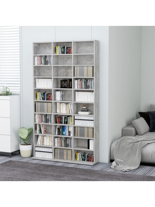 CD skříňka betonově šedá 102 x 16 x 177,5 cm kompozitní dřevo