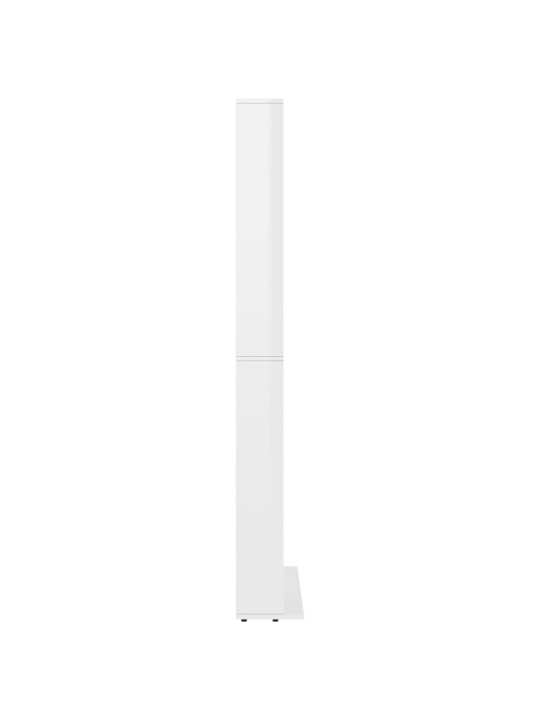 CD skříňka bílá vysoký lesk 102x16x177,5 cm kompozitní dřevo