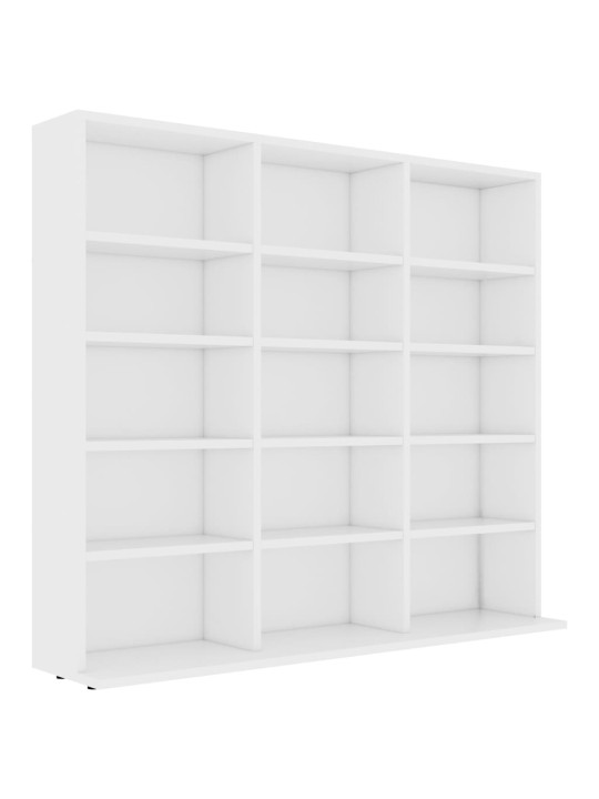 Skříňka na CD bílá 100 x 23 x 89,5 cm kompozitní dřevo