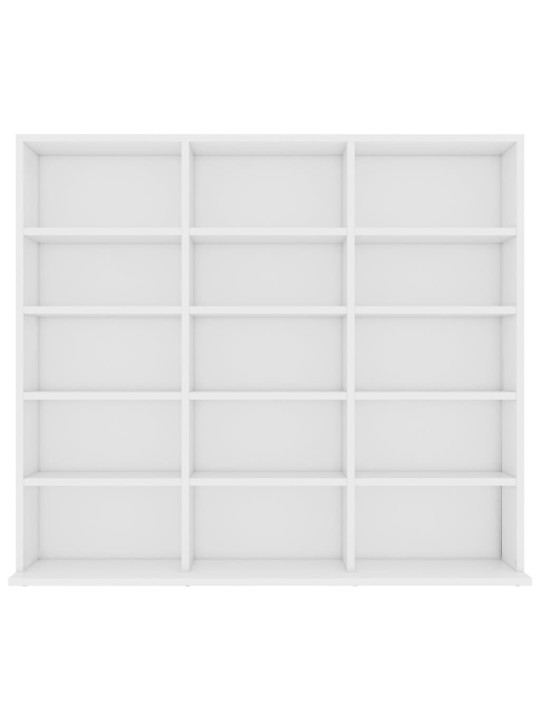 Skříňka na CD bílá 100 x 23 x 89,5 cm kompozitní dřevo