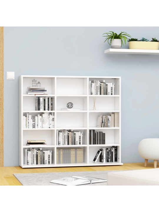 Skříňka na CD bílá 100 x 23 x 89,5 cm kompozitní dřevo