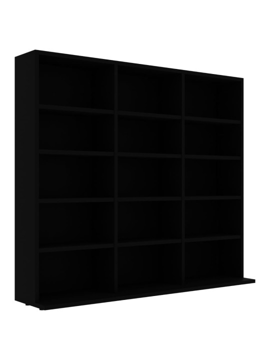 Skříňka na CD černá 100 x 23 x 89,5 cm kompozitní dřevo