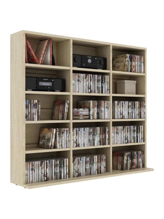 Skříňka na CD dub sonoma 100 x 23 x 89,5 cm kompozitní dřevo