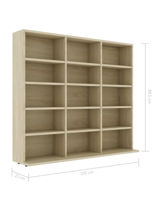 Skříňka na CD dub sonoma 100 x 23 x 89,5 cm kompozitní dřevo