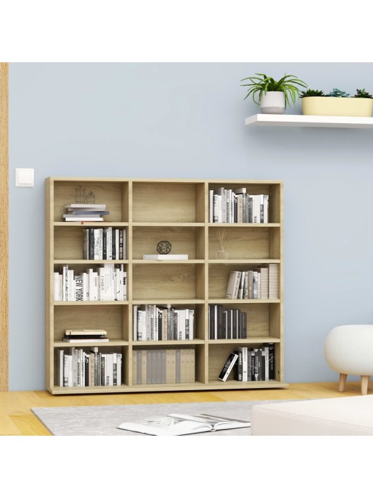 Skříňka na CD dub sonoma 100 x 23 x 89,5 cm kompozitní dřevo