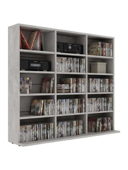 Skříňka na CD betonově šedá 100 x 23 x 89,5 cm kompozitní dřevo