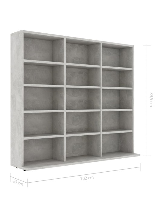 Skříňka na CD betonově šedá 100 x 23 x 89,5 cm kompozitní dřevo