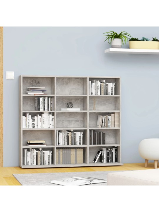 Skříňka na CD betonově šedá 100 x 23 x 89,5 cm kompozitní dřevo