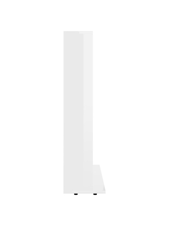 Skříňka na CD bílá vysoký lesk 100x23x89,5 cm kompozitní dřevo