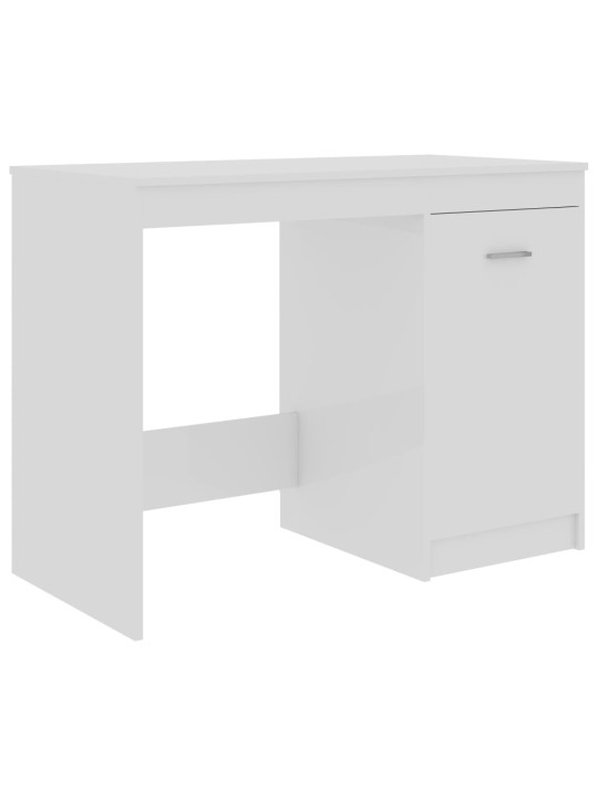 Psací stůl bílý s vysokým leskem 100x50x76 cm kompozitní dřevo