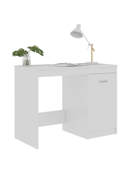 Psací stůl bílý s vysokým leskem 100x50x76 cm kompozitní dřevo