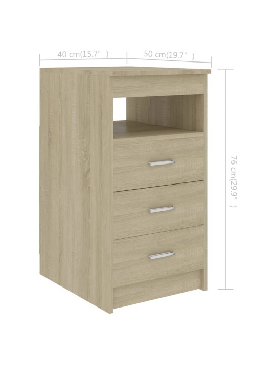 Komoda se zásuvkami sonoma dub 40x50x76 cm kompozitní dřevo