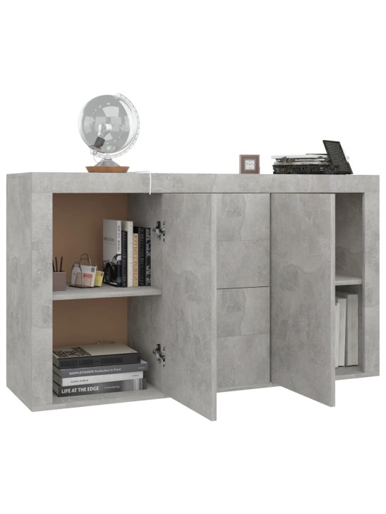 Příborník betonově šedý 120 x 36 x 69 cm kompozitní dřevo