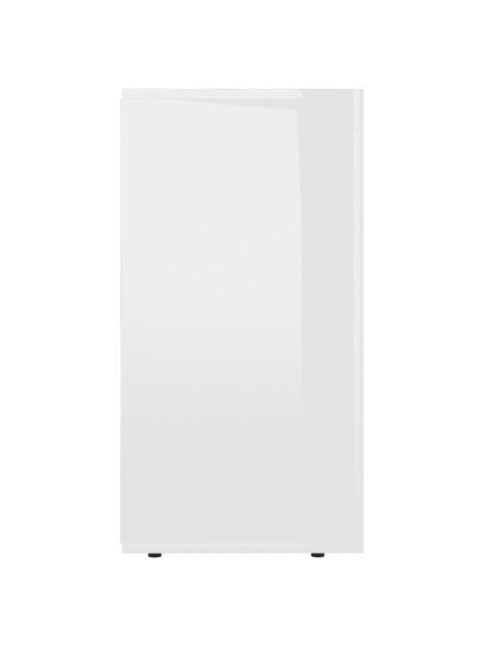 Příborník bílý s vysokým leskem 120x36x69 cm kompozitní dřevo