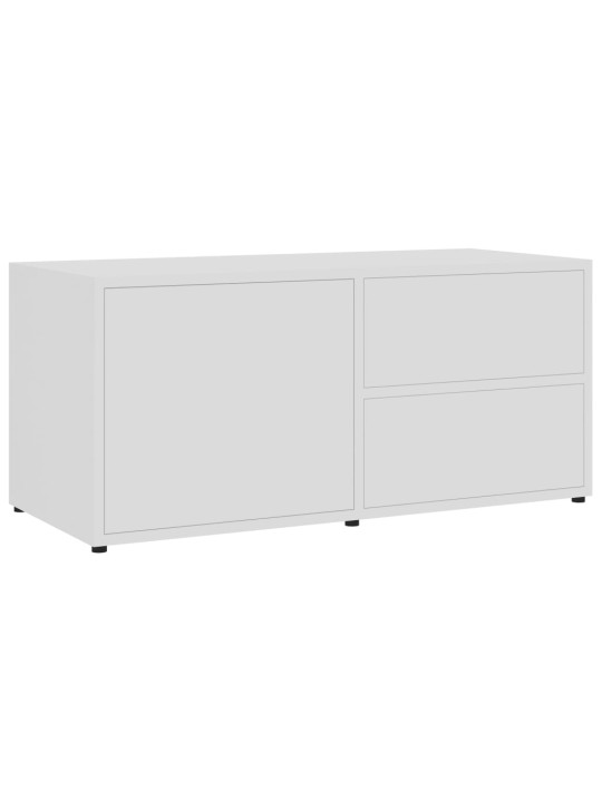 TV stolek bílý 80 x 34 x 36 cm kompozitní dřevo