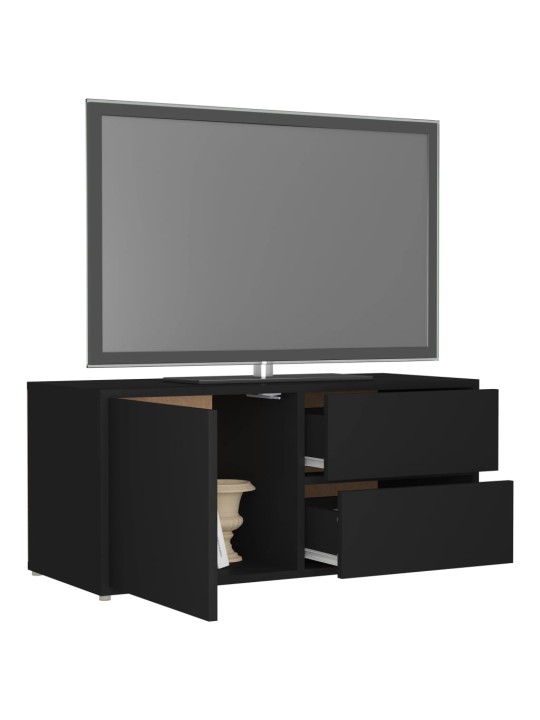TV stolek černý 80 x 34 x 36 cm kompozitní dřevo