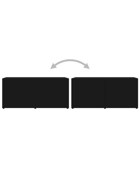 TV stolek černý 80 x 34 x 36 cm kompozitní dřevo