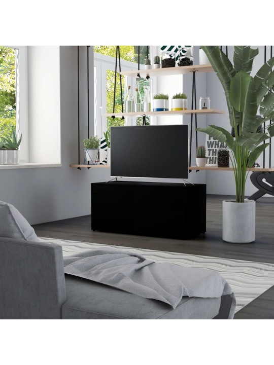 TV stolek černý 80 x 34 x 36 cm kompozitní dřevo